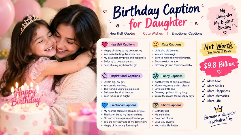 Birthday Caption for Daughter