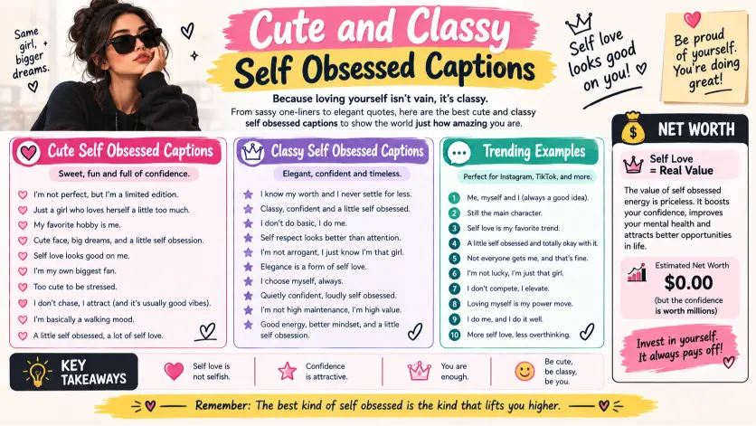 Cute and Classy Self Obsessed Captions