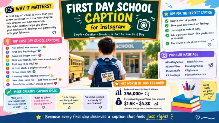 First Day School Captions