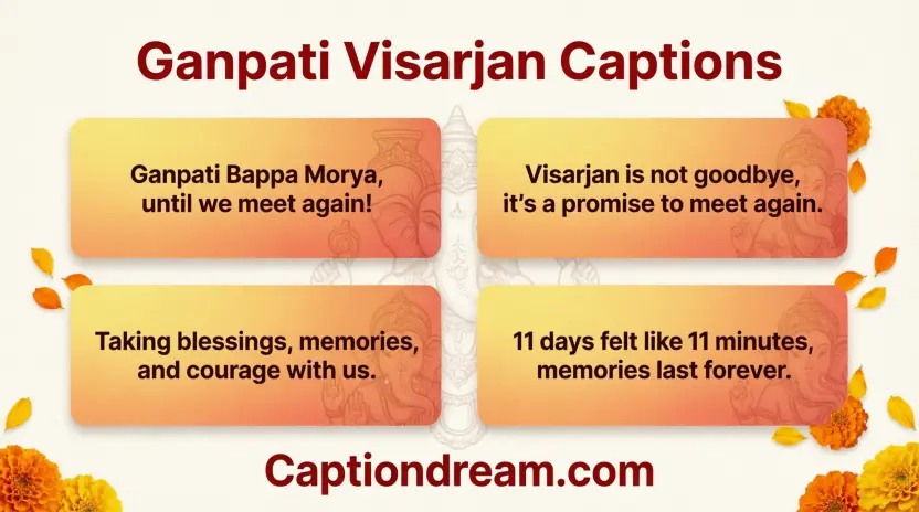 Ganpati Visarjan Captions